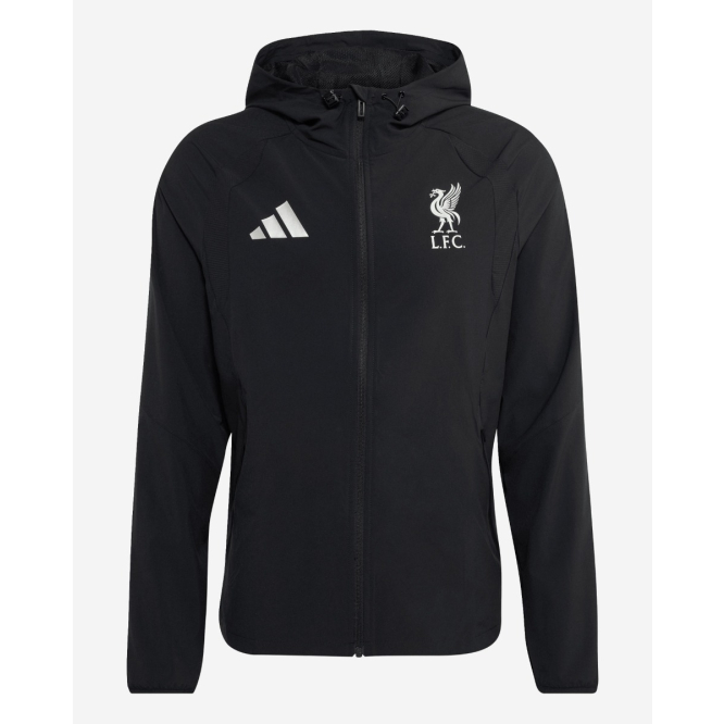 LFC adidas Mens Tiro Travel Full Zip Windbreaker Black