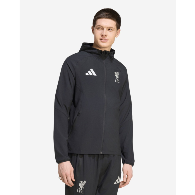LFC adidas Mens Tiro Travel Full Zip Windbreaker Black