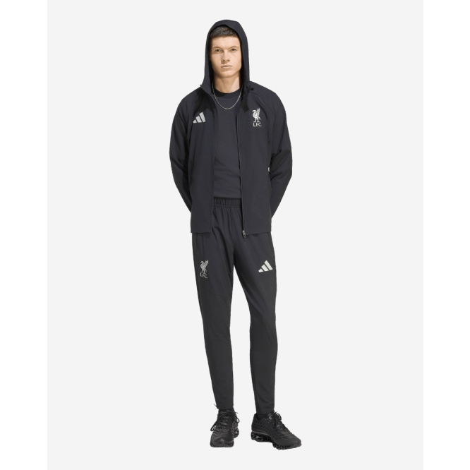 LFC Adidas メンズ Tiro トラベルフルジップウインドブレーカーブラック