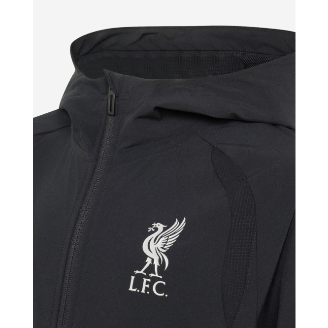 LFC adidas Youth Tiro Travel Full Zip Windbreaker Black