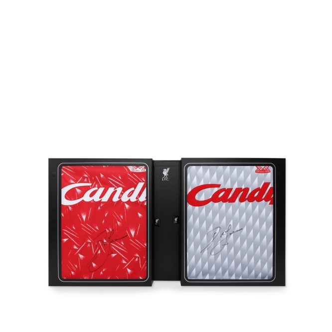 LFC サイン入り 89-91 バーンズデュアルボックスシャツ