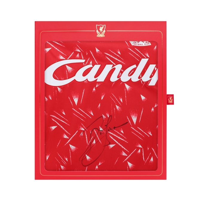 LFC サイン入り 89-91 バーンズボックスホームシャツ