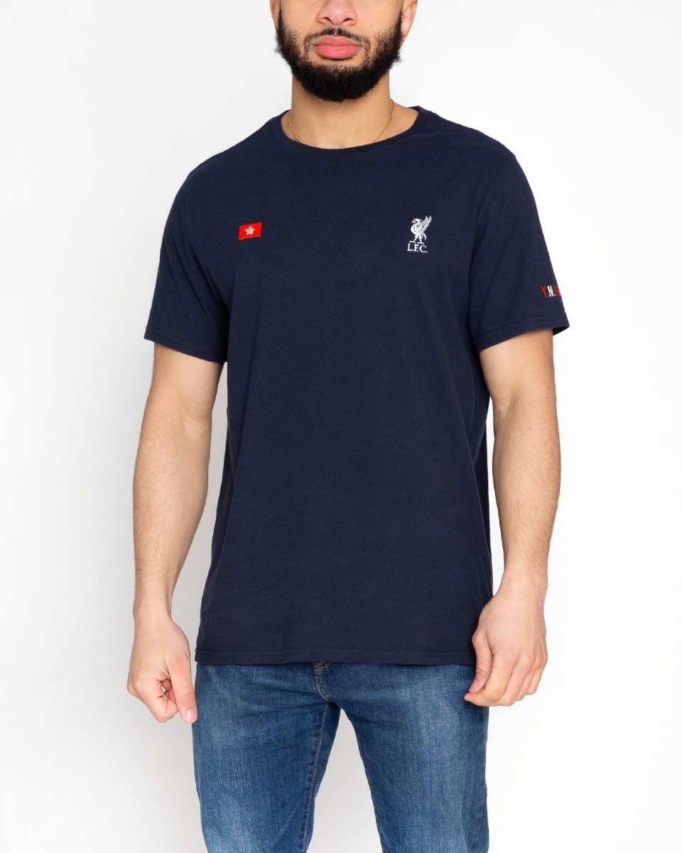 Men's Navy Liverpool Park Long Sleeve T-Shirt Size: Small