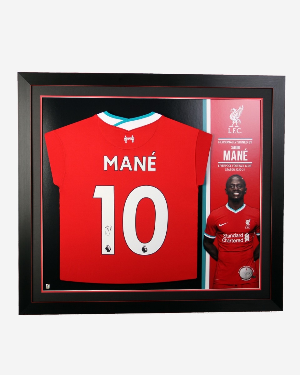 Sadio Mane Liverpool FC Autographed 2019-2020 Home Jersey