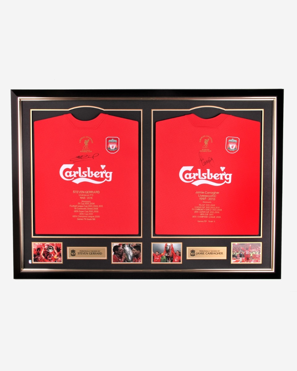 Signed Steven Gerrard Jersey Framed - Champions League Winner 2005