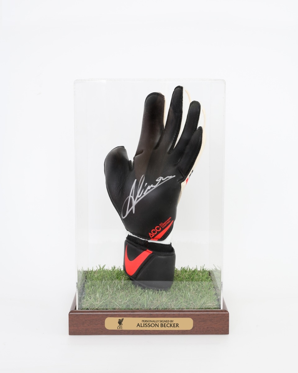 Alisson becker signed sales glove