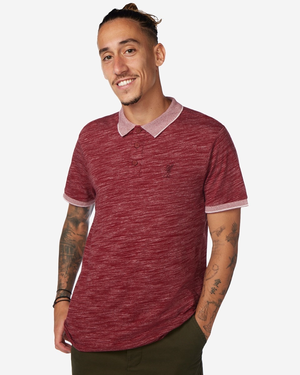 LFC Mens Space Dye Polo Ruby