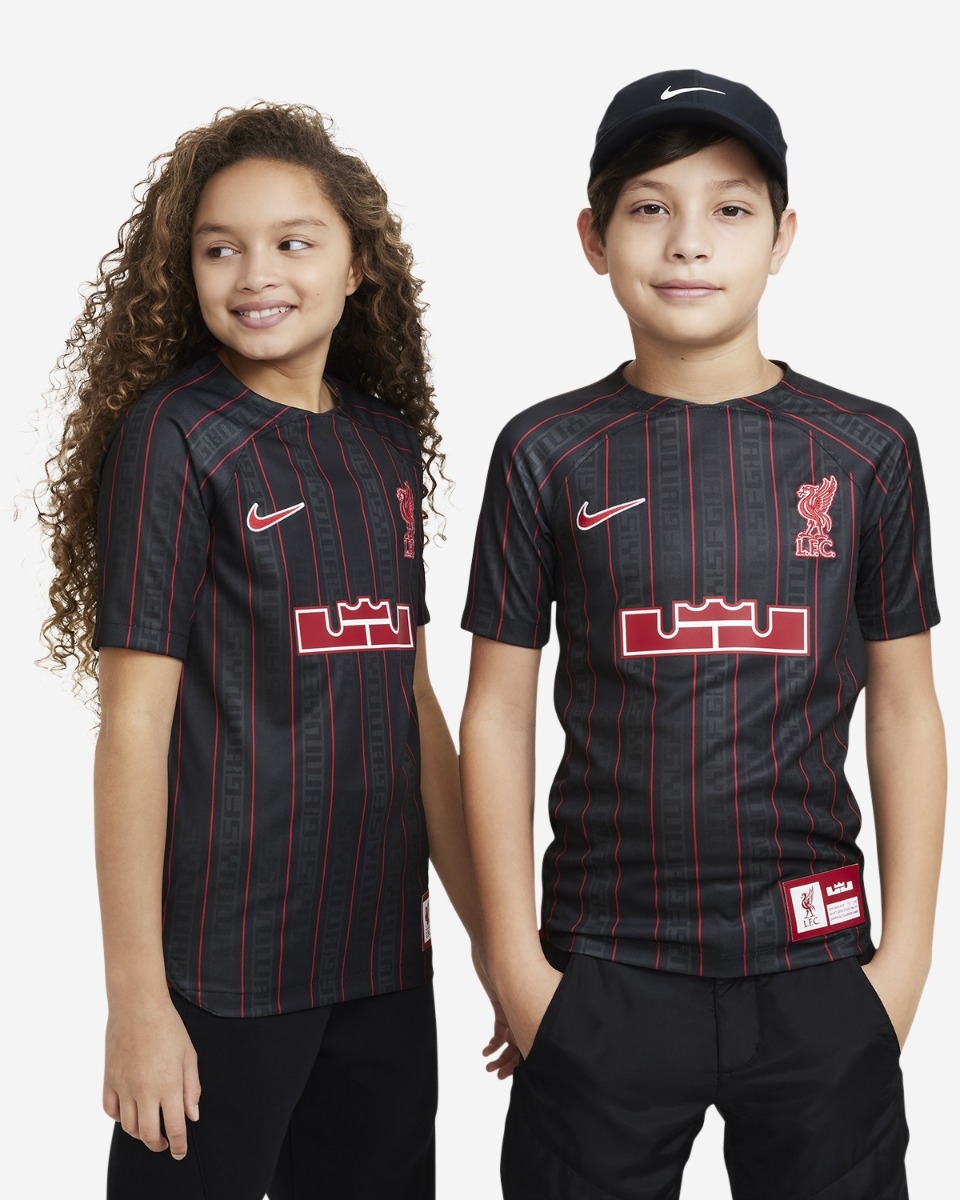 Nike FC Liverpool x LeBron James Shirt Kids - Football Jersey - Red/ Grey