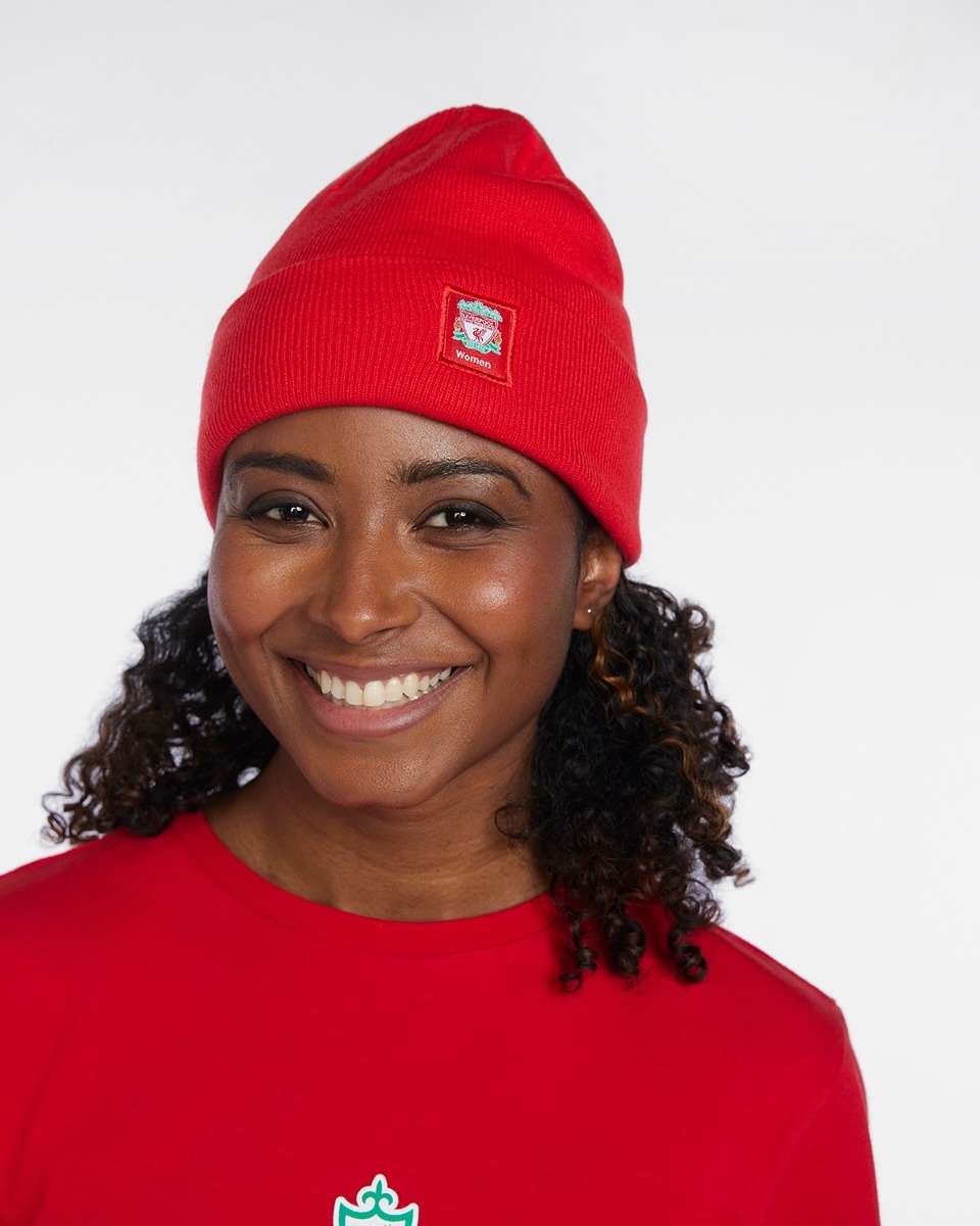 Women's red beanie store hat