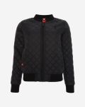 LFC Womens Black Quilted Bomber Jacket