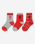 LFC Baby 3 Pack Red & Grey Socks