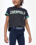 เสื้อยืดเด็ก LFC ครอบตัด สีชาร์โคล