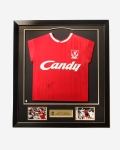 利物浦足球俱乐部奥尔德里奇1989年签名裱框球衣
