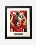 LFC Signed Gerrard 12 x 16 Image
