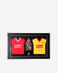 LFC Signed Dalglish Home & Away Dual Framed Shirt