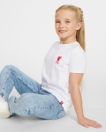LFC Liverbird Junior Gestickt Weiß T-Shirt