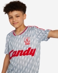 Camiseta de equipo visitante LFC Retro Candy para niños 