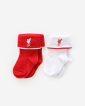 LFC 2 Pack Red & White Baby Socks