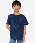 LFC Junior Streifen Text T-Shirt Marineblau