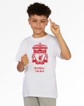 LFC Junior Red Crest Personalised White Tee