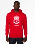 LFC White Liverbird Personalised Red Hoody