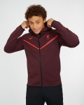 LFC Nike Mens Burgundy Tech Fleece Full-Zip Hoodie 22/23