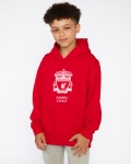 LFC Junior White Crest Personalised Red Hoody