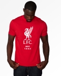 LFC White Liverbird Personalised Red Tee