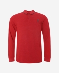 LFC Mens Long Sleeve Red Marl Polo