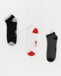 LFC Mens 3 Pack Black & Grey Trainer Socks