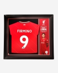 LFC Signed 21-22 Firmino Framed Shirt