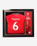LFC Signed 21-22 Thiago Framed Shirt