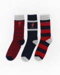 LFC Mens 3 Pack Striped Socks