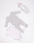 LFC 4 Piece White & Grey Babywear Set