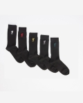 LFC Mens Black 5 Pack Liverbird Socks