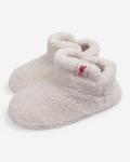 LFC Junior Girls Boot Slippers Ecru