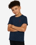 LFC Juniors Crew Neck Neppy Yarn Tee Navy