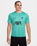 LFC Nike Mens 24/25 Away Pre-Match Short Sleeved Top Washed Teal
