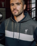 LFC Mens Navy Colour Block Hoody
