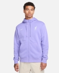 LFC Nike Mens 23/24 Full Zip Sportswear Hoodie Purple