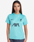 LFC Nike Womens 24/25 Away Pre-Match Short Sleeve Top Washed Teal