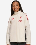 LFC adidas Youth 25/26 Domestic Hooded All Weather Jacket White