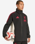 LFC adidas Mens 25/26 Domestic Rain Jacket Black