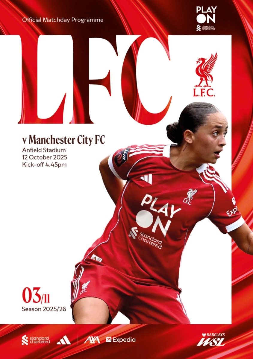 Matchday Programme LFCW vs Manchester City 12/10/2025