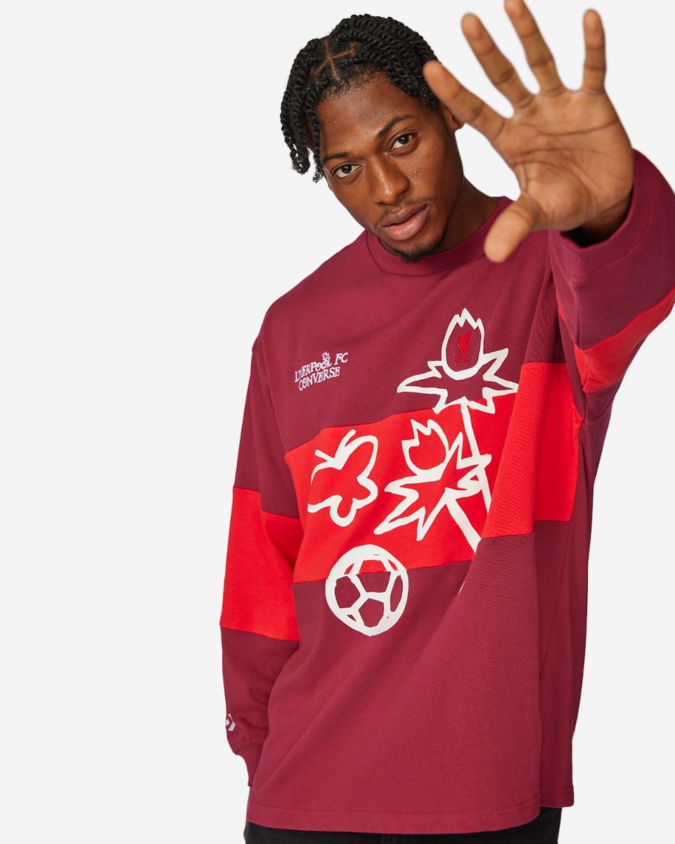 LFC x Converse Adult Crew Sweatshirt Red
