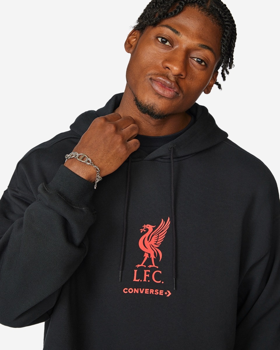 LFC x Converse Hoodie fur Erwachsene Schwarz