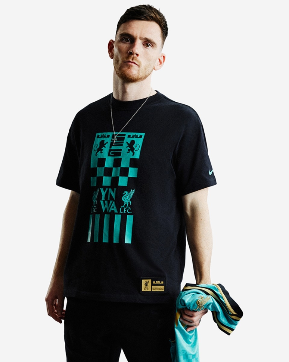 LFC X LeBron Nike Mens MAX90 Football Tee Black