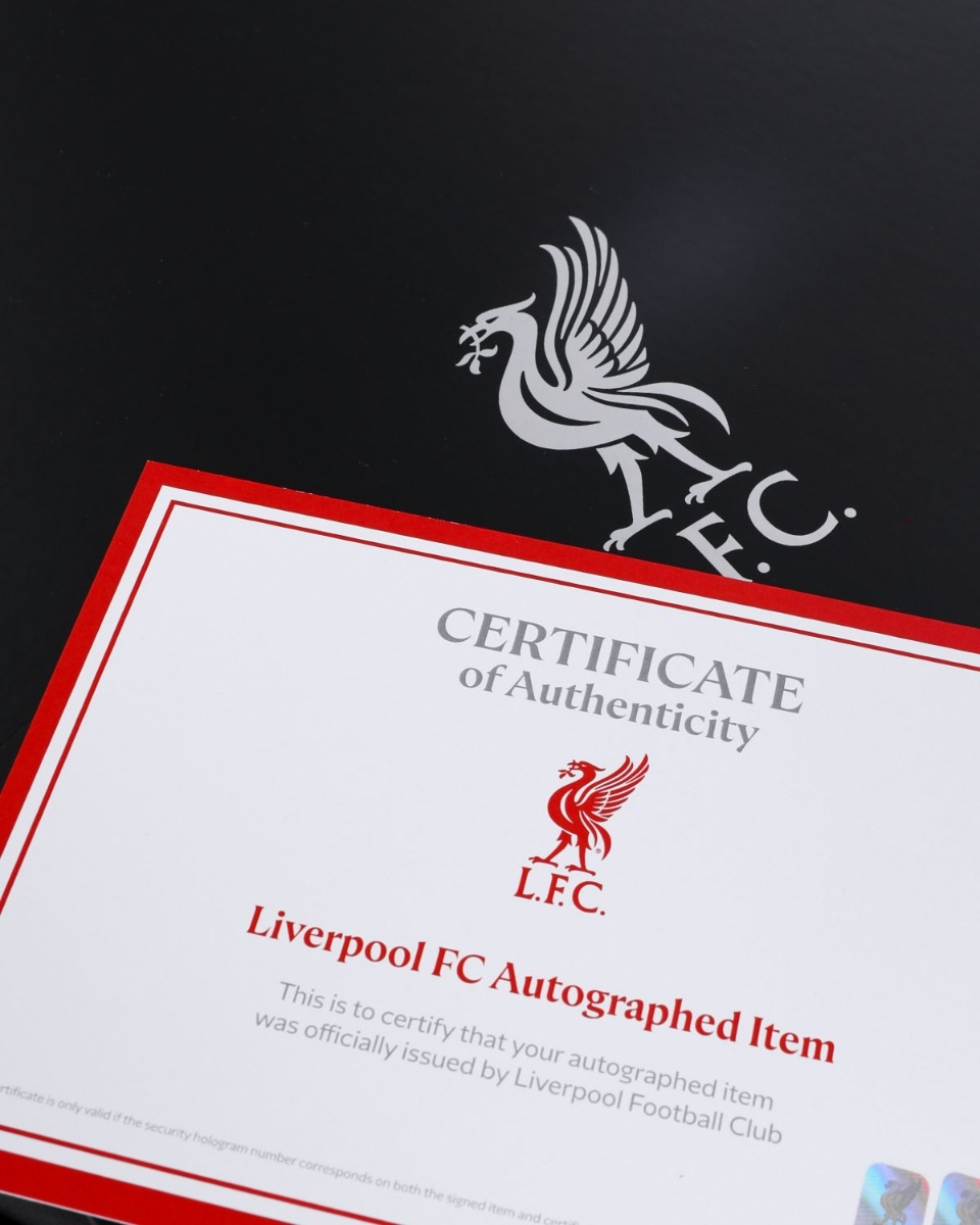 LFC Signed Gerrard Ball In Case