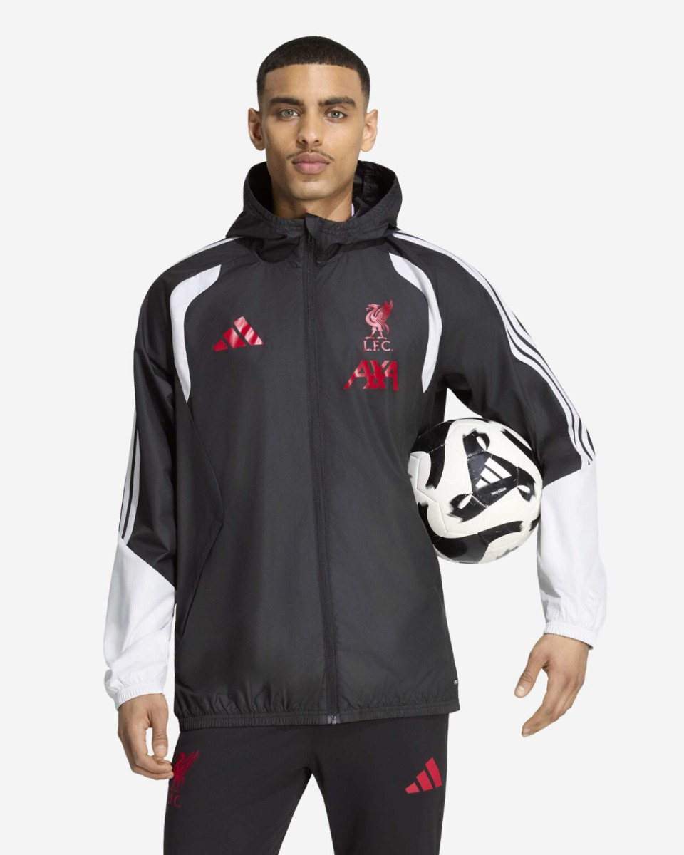 LFC adidas Mens 26/27 Tiro All-Weather Jacket Black