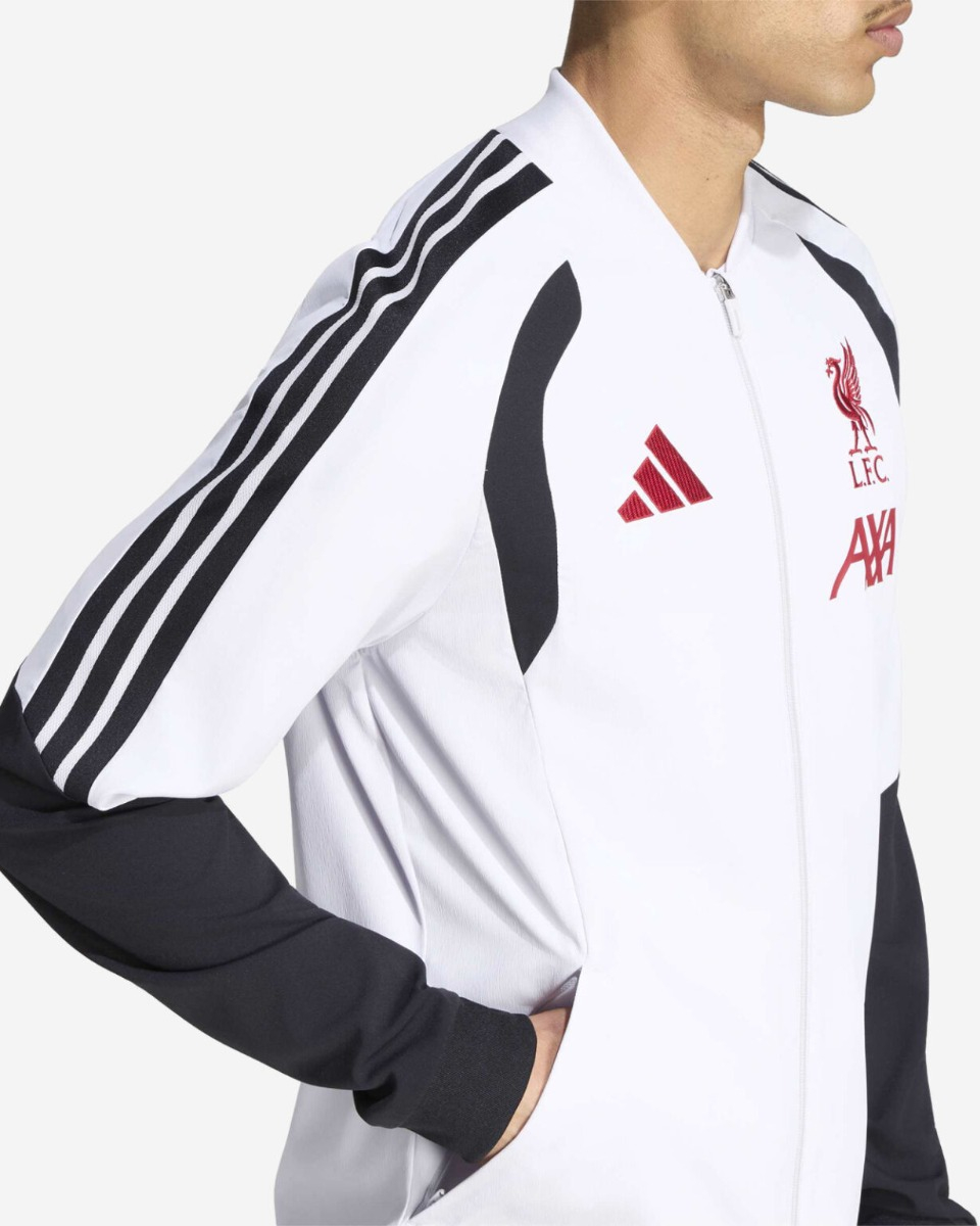 LFC adidas Mens 26/27 Tiro Presentation Jacket Dash Grey
